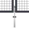vidaXL Mesh Garden Gate Galvanised Steel 157.5x49.2" Grey