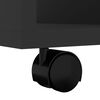vidaXL Storage Cabinet Black Engineered wood 23.6x13.8x29.5 in Rollable