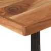 vidaXL Bistro Table Natural wood and black Solid acacia wood and cast iron