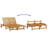vidaXL Sun Lounger Reclining Brown 125 x 200 x 84cm Solid Acacia wood