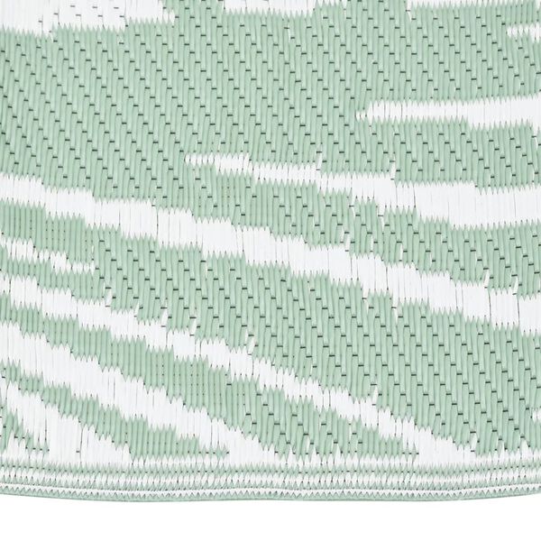 vidaXL Outdoor Rug Green and white Polypropylene 55.1x78.7 in Pattern