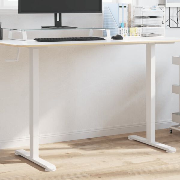 vidaXL Standing Desk Frame White Steel
