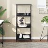 vidaXL Bookshelf Black Engineered wood, steel 46.3 x 19.7 x 13 in