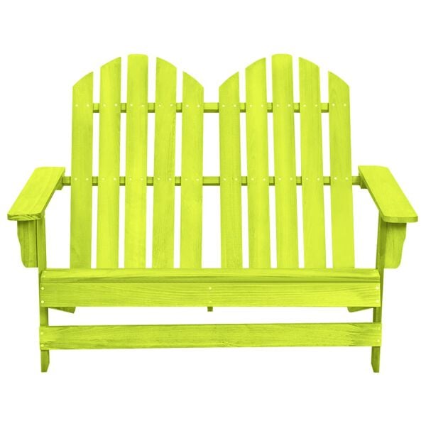 vidaXL Garden Chair Green Solid fir wood 2-Seater Durable