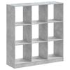 vidaXL Bookcase Concrete Grey Engineered Wood 40.2x12.6x42.5 in Bookcase