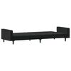 vidaXL Sofa Bed Black Velvet (100% polyester), wood, plastic Medium
