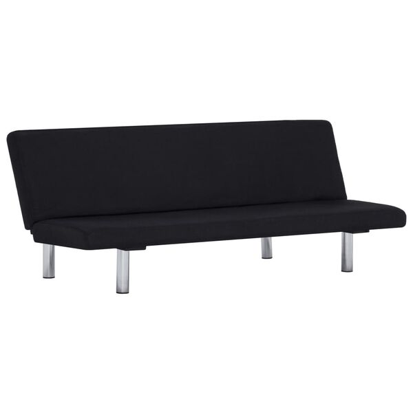 vidaXL Sofa Bed Black Fabric