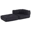 vidaXL Pouffe Anthracite 100% Cotton Medium Modular Pouffe Square