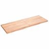 vidaXL Bathroom Countertop Light Brown 55.1"x19.7"x(0.8"-1.6") Treated Solid Wood