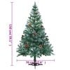 vidaXL Christmas Tree Green with frosted tips Artificial Pine 59.1 in tall