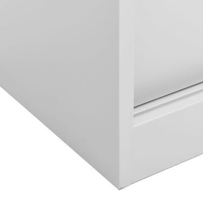 vidaXL Office Cabinet with Sliding Door Light Gray 35.4"x15.7"x35.4" Steel