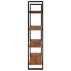 vidaXL Bookcase Natural Wood, Black Solid Acacia wood, Iron Large