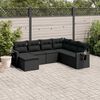vidaXL Garden Sofa Set Black
