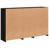 vidaXL Sideboard Black Engineered wood, Glass Large Sideboard