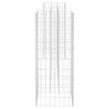 vidaXL Gabion Planter Silver Steel wire 102.4 x 15.7 x 39.4 in Durable