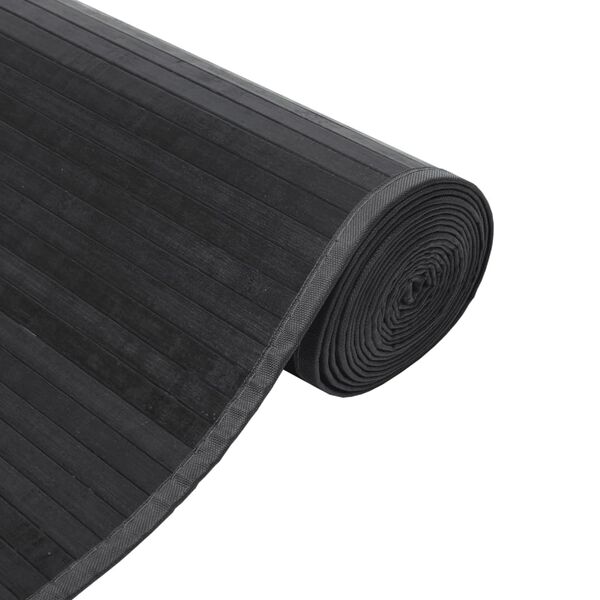 vidaXL Rug Grey Bamboo, Polypropylene 23.6x157.5 in Bamboo Rug