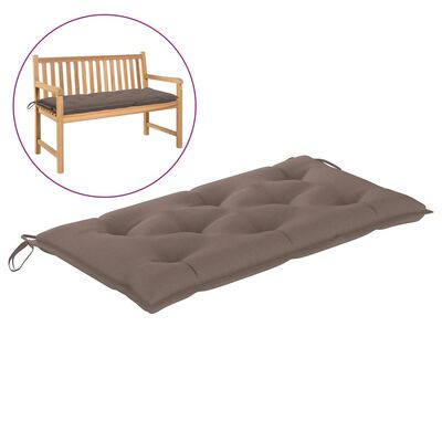 vidaXL Garden Bench Cushion Taupe 43.3"x19.6"x2.7" Fabric