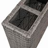 vidaXL Raised Bed Grey Poly rattan frame Medium Planters Planter