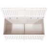 vidaXL Garden Storage Box White Solid Pine Wood Medium