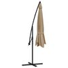 vidaXL Cantilever Garden Parasol Taupe Polyester Large Tiltable