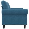 vidaXL 2-seater Sofa Blue Velvet (100% polyester), metal, foam