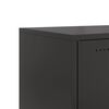 vidaXL TV Cabinet Black Cold-rolled steel Medium TV Cabinet
