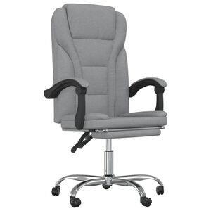 vidaXL Reclining Office Chair Light Grey