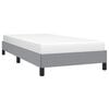 vidaXL Bed Frame Light Gray Polyester Twin Bed Frame Rectangular