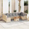 vidaXL Patio Lounge Set Beige and Light Gray