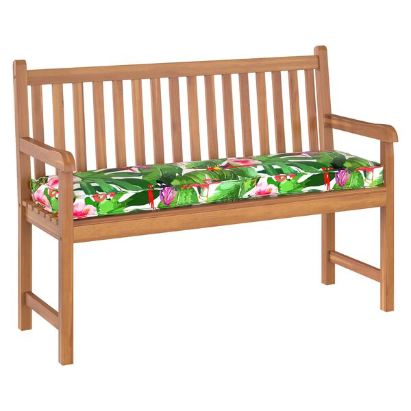 vidaXL Pallet Cushion for Bench Floral Multicolour 140 x 40 x 8 cm