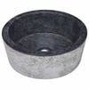vidaXL Sink Black &Oslash;15.7"x5.9" Marble