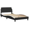 vidaXL Bed Frame Black Faux Leather Single Bed Frame Rectangular