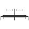 vidaXL Bed Frame Black Powder-Coated Steel Full Bed Frame Rectangular