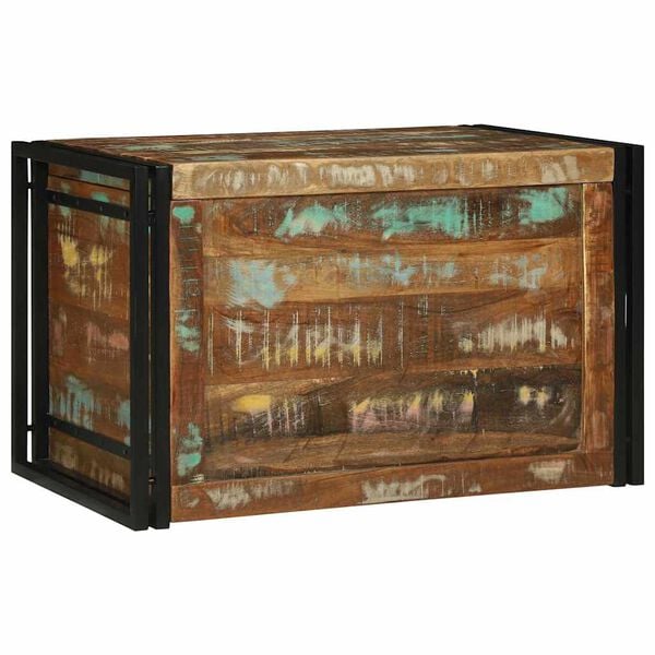 vidaXL Storage Box 31.50 x 19.69 x 19.69 in Reclaimed Wood