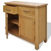 vidaXL Solid Oak Wood Sideboard 35.4"x13.2"x32.7"