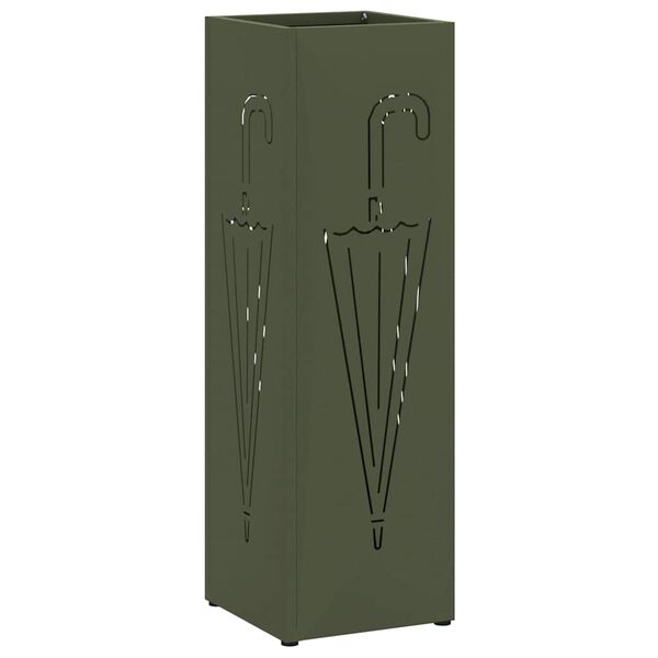 vidaXL Umbrella Stand Olive 15.5 x 15.5 x 49 cm Metal