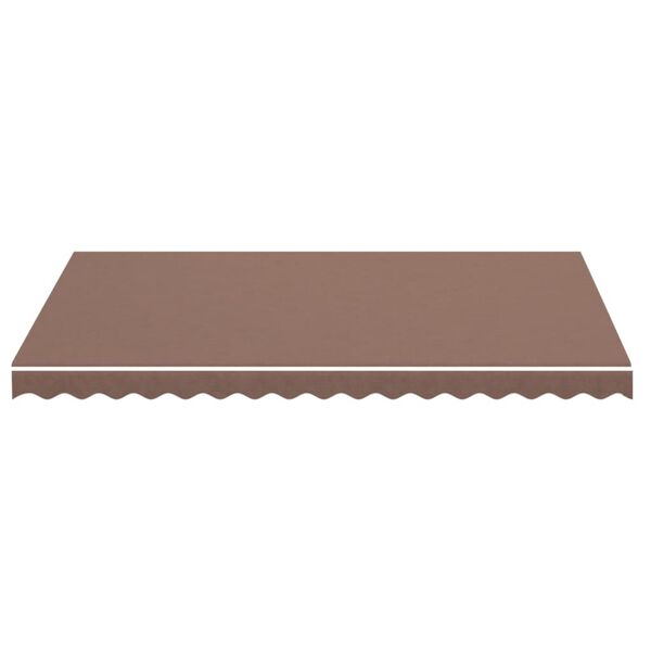 vidaXL Replacement Awning Fabric Brown 100% Polyester with PU coating