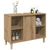 vidaXL Sink Cabinet Artisan Oak Engineered Wood, Metal Medium