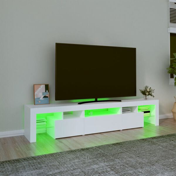 vidaXL TV Cabinet White Engineered Wood Large TV Cabinet Rectangular