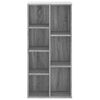 vidaXL Bookcase Grey sonoma Engineered wood Medium Bookcase