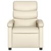 vidaXL Recliner Chair Cream Faux leather with metal and plywood frame