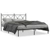 vidaXL Bed Frame Black Powder-coated steel Full Bed Frame Rectangular