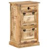 vidaXL Shoe Cabinet Natural wood Solid rough mango wood Compact