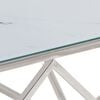 vidaXL Coffee Table Silver and White Marble