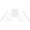 vidaXL Greenhouse White Polyethylene, Galvanized Steel Large Rollable