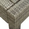 vidaXL Sunbed Grey rattan + dark grey cushion