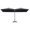 vidaXL Garden Parasol Anthracite Polyester, Steel Double