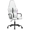 vidaXL Gaming Chair White and Black Faux Leather, Metal, Plywood