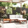 vidaXL Garden Lounge Set Cream Solid acacia wood Medium Durable
