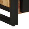 vidaXL Bedside Cabinet Natural wood, Black Solid Mango Wood, Iron Medium